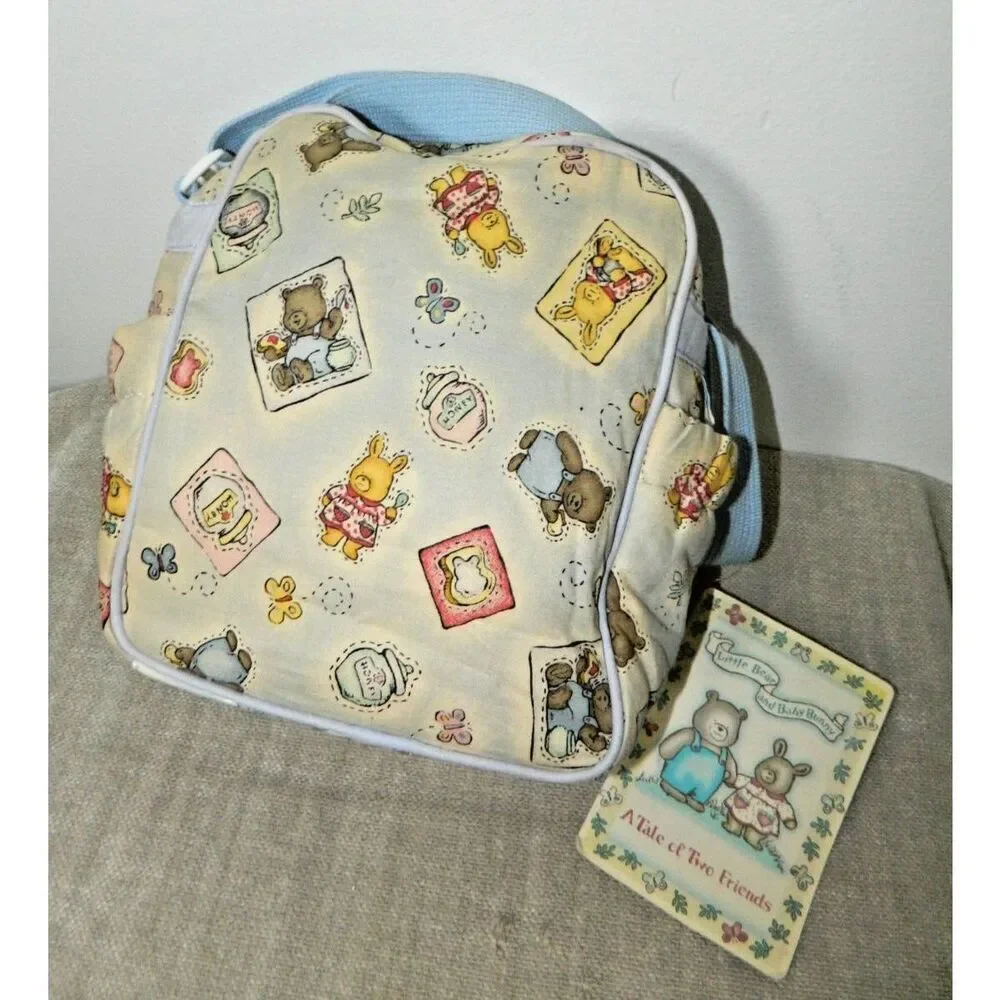 Cudlie Diaper Bag Blue with Attached Story Book Vintage‎